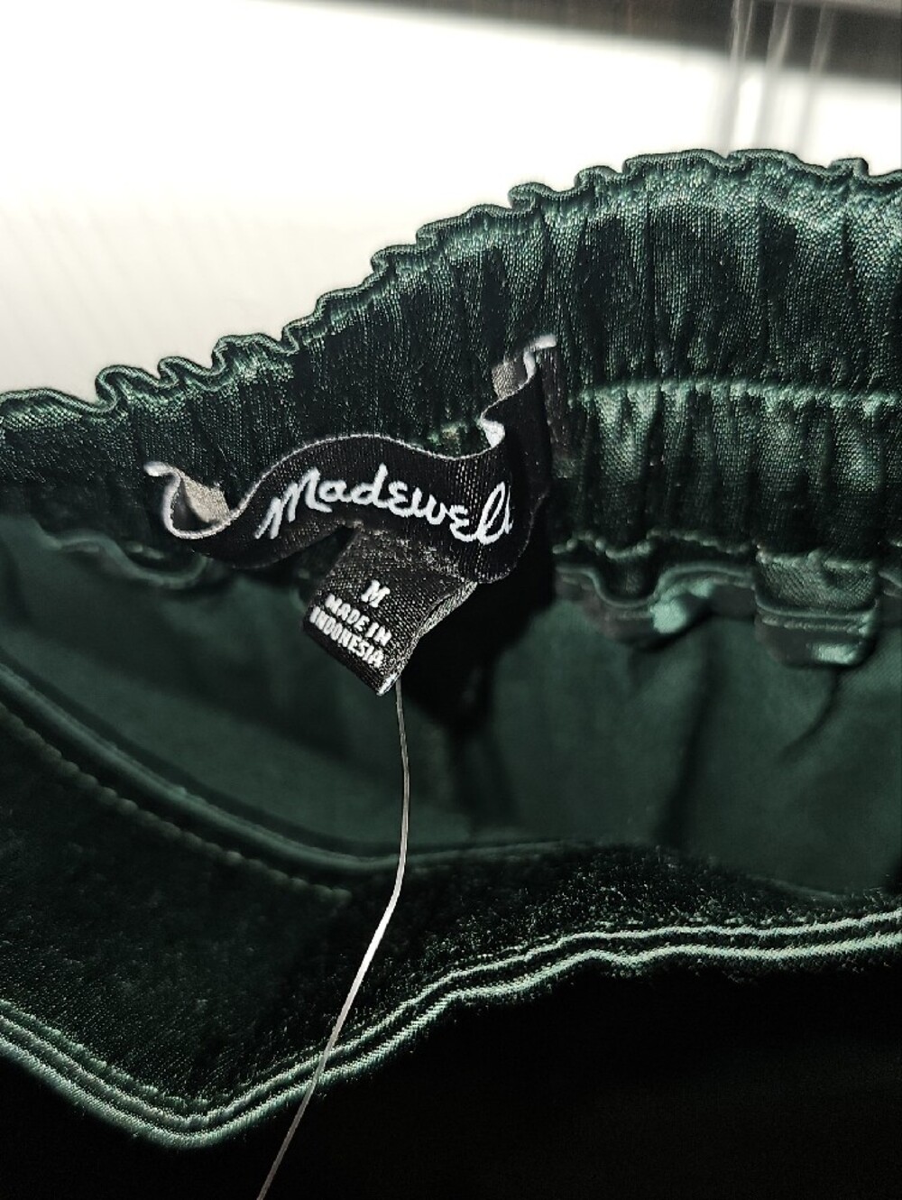 Madewell Dark Emerald Green Wide-Leg Trousers - Picture 4 of 5